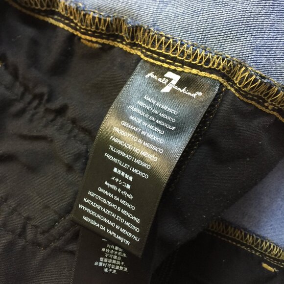 JEN 7 by 7 For All Mankind Jeans Sz 16 Womans Slim Straight High Rise Blue Denim - Picture 6 of 16